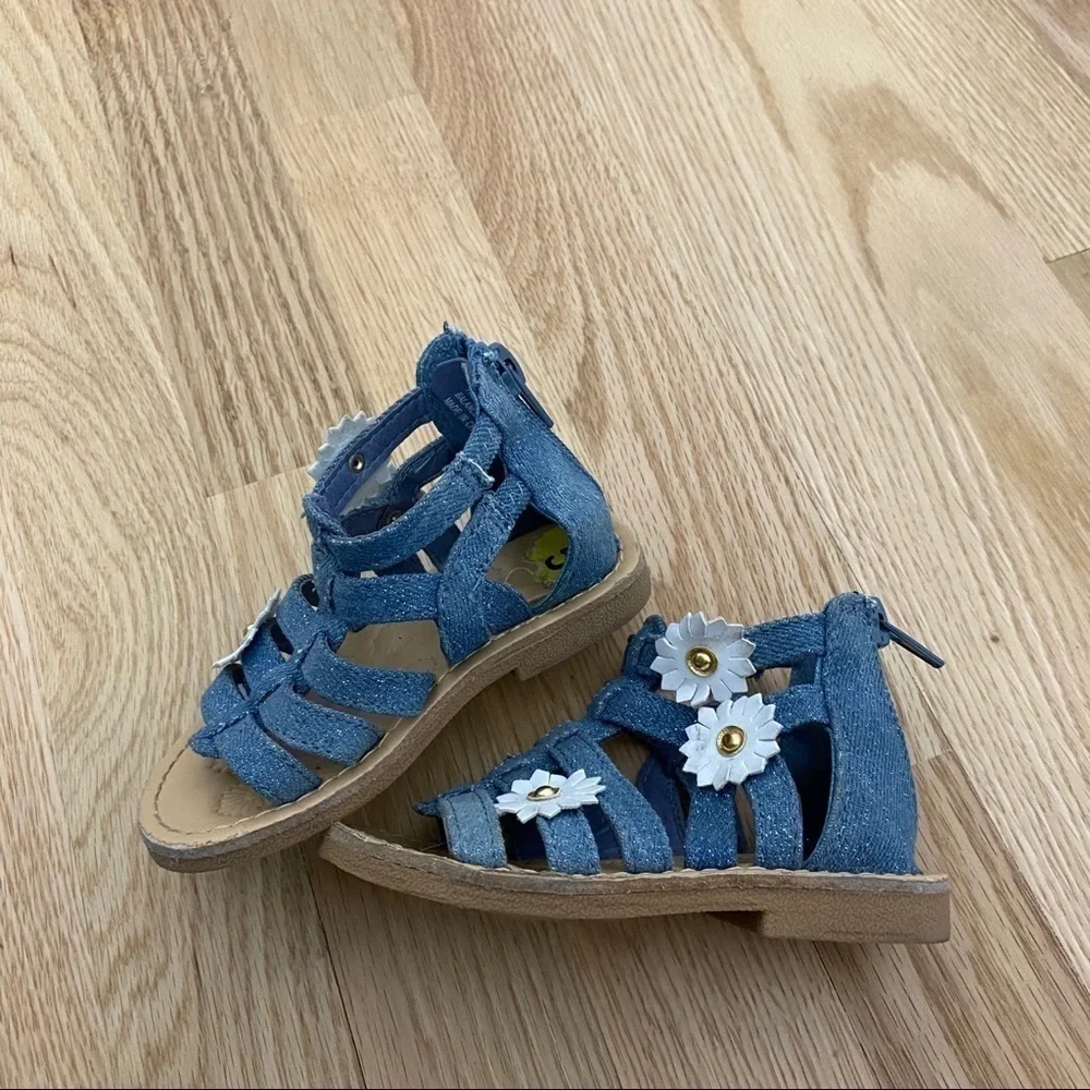 Sunflower Blue Sandals Kids 5 Baby White